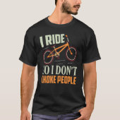 T-shirt Je roule donc je n'étouffe pas les gens à vélo (Devant)