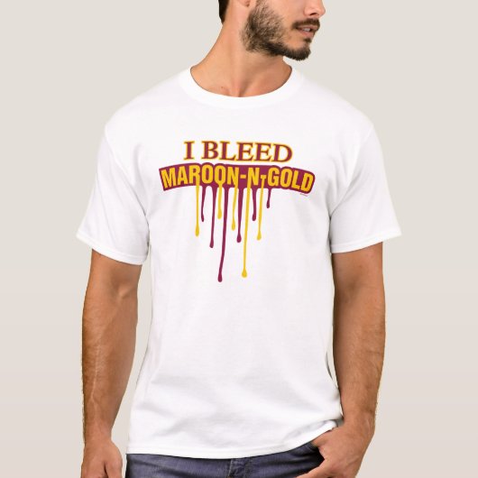 T-shirt Je saigne Marron et Or (Devant)