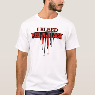 T-shirt Je saigne rouge et noir
