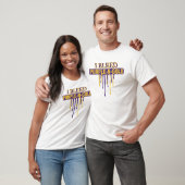 T-shirt Je saigne violet et or (Unisexe)