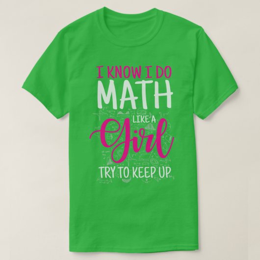 T-shirt Je Sais Que Je Fais Les Maths Comme Une Fille Essa (Design devant)