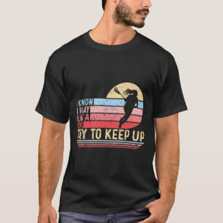 T-shirt Je Sais Que Je Joue Comme Une Fille Essaie De Gard