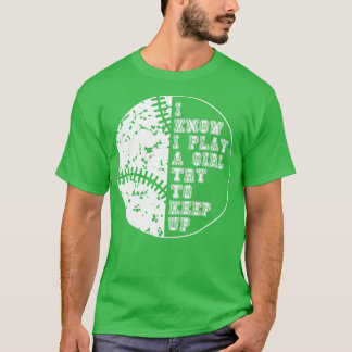 T-shirt Je Sais Que Je Joue Comme Une Fille Essaie De Gard