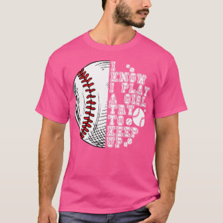 T-shirt Je Sais Que Je Joue Comme Une Fille Essaie De Gard