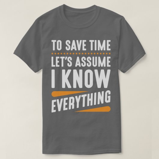 T-shirt Je sais tout (Design devant)