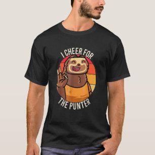 T-shirt Je Salue Pour Le Punter Sloth Lazy Animal