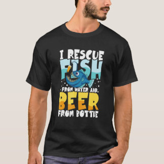 T-shirt Je sauve des poissons de l'eau et citations drôles