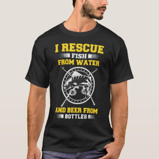 T-shirt Je sauve des poissons de l'eau et de la bière des