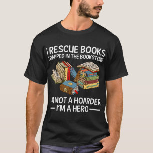 T-shirt Je secourt des livres piégés dans la librairie