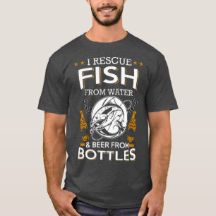 T-shirt Je Secourt Du Poisson De Bière D'Eau À Partir De B