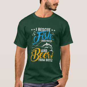 T-shirt Je Secourt Du Poisson De L'Eau Et Bois De La Bière