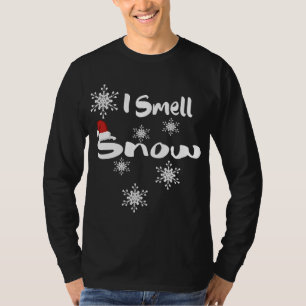 T-shirt Je sens Chou de neige Santa chapeau mignon flocons