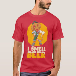 T-shirt Je sens le chien de bière dans une boîte bavaroise