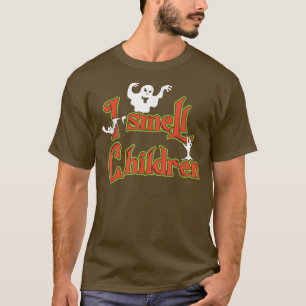 T-shirt Je sens les enfants costume d'halloween simple