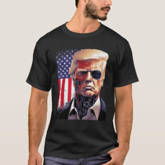 T-shirt Je serai de retour Trump 2024 Cool Donald Trump Ro