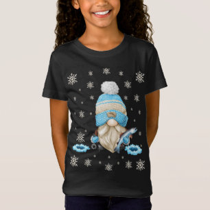 T-Shirt Je serai Gnome pour Noël. Gnome mignonne en Casque