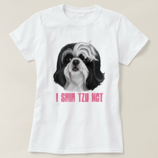 T-shirt Je shih tzu non (Design devant)