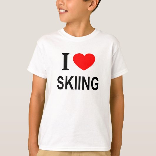T-SHIRT JE ❤️ SKI J'AIME LE SKI J'AIME LE SKI (Devant)