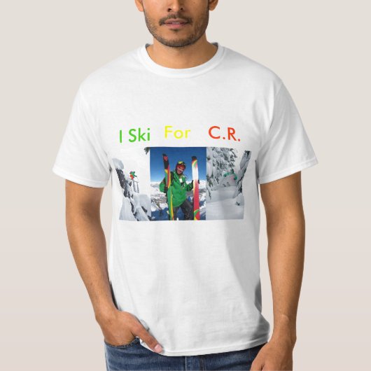 T-SHIRT JE SKIE POUR LE CR (RASTA) (Devant)