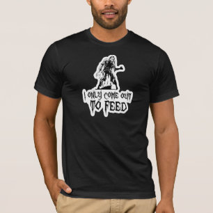 T-shirt Je sors seulement pour alimenter le rétro zombi