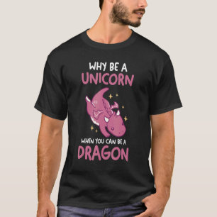 T-shirt Je Souhaite Amitié Dragon Unicorn Mythique Créatur