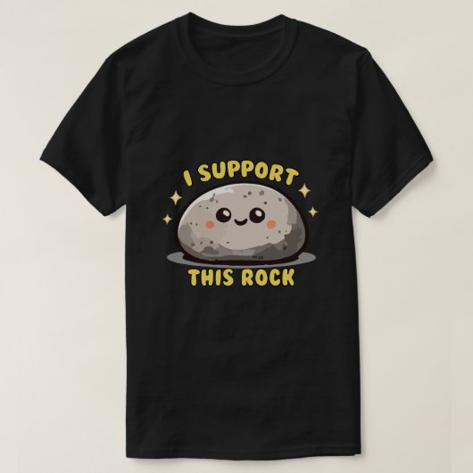 T-shirt Je soutiens ce rocher (Design devant)