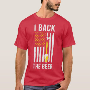 T-shirt Je soutiens la bière drôle cadeau patriote