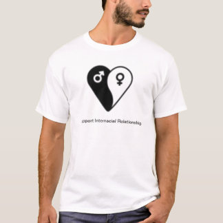 T-shirt Je soutiens la datation interraciale