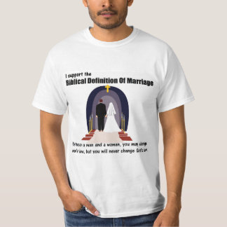 T-shirt Je soutiens la définition biblique du mariage