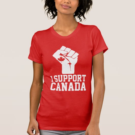T-shirt Je soutiens le Canada - Fière Canadien (Devant)