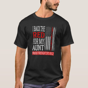 T-shirt Je soutiens le rouge pour ma tante Fir de nièce du