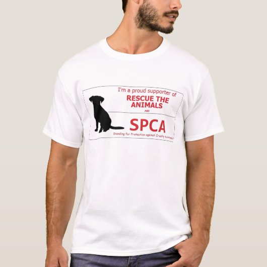 T-shirt "Je soutiens le SPCA… " (Devant)