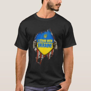 T-shirt Je soutiens l'Ukraine drapeau américain Ukraini