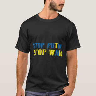 T-shirt Je soutiens l'Ukraine pour arrêter Poutine arrêter