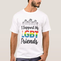 Je soutiens mes amis LGBT vecteur de fierté arc-en