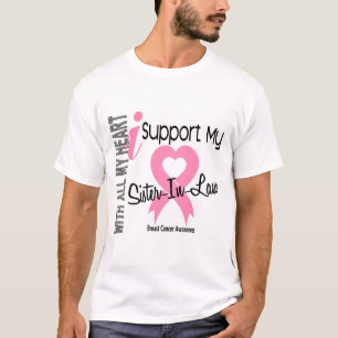 T-shirt Je soutiens mon cancer du sein de belle-soeur