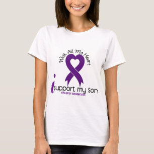 T-shirt Je soutiens mon épilepsie de fils