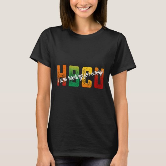 T-shirt Je soutiens pour chaque Hbcu Mois d'Histoire Noire (Devant)