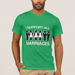 T-SHIRT JE SOUTIENS TOUS LES MARIAGES ÉGALEMENT