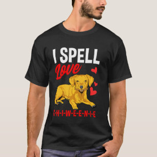 T-shirt Je Spell Love Chiweenie mignonne Wiener Dog Dachsh