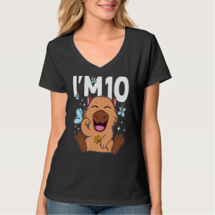 T-shirt Je suis 10 anniversaire Capybara 10e anniversaire