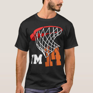 T-shirt Je Suis 14 Joueur De Basket-Ball 14E Anniversaire