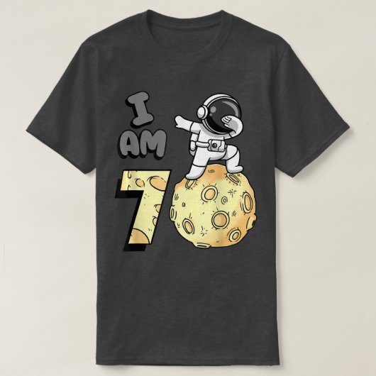 T-shirt Je suis 1 astronaute spatiale Kid Moon Walker 1er (Design devant)