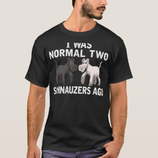 T-shirt Je Suis 2 Schnauzers Passé Normal Schnauzers Chien