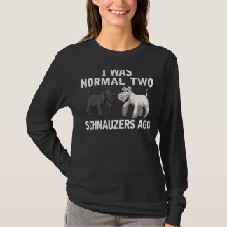 T-shirt Je Suis 2 Schnauzers Passé Normal Schnauzers Chien