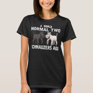 T-shirt Je Suis 2 Schnauzers Passé Normal Schnauzers Chien