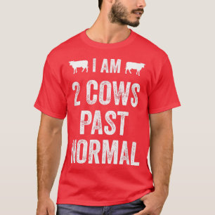 T-shirt Je suis 2 vaches Passé Normal Fermier Animal Pays 