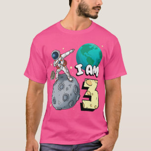 T-shirt Je suis 3 astronaute spatiale Kid Moon Walker 3e a