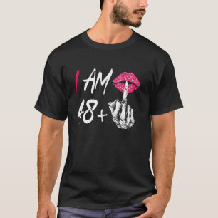 T-shirt Je Suis 48 Plus 1 Doigt Moyen Pour Un 49E Annivers