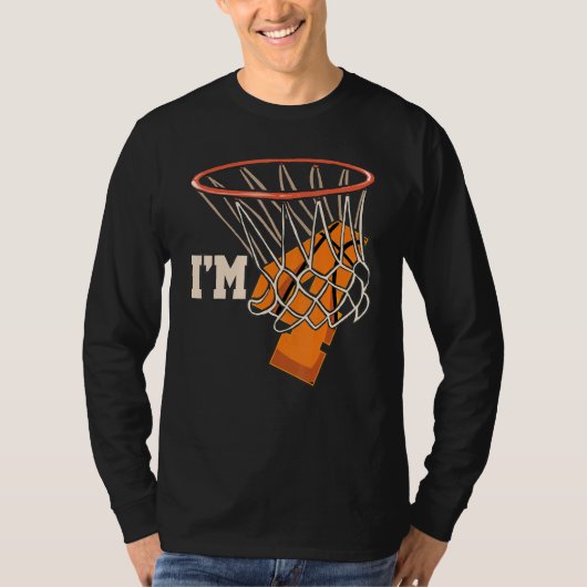 T-shirt Je suis 4 Basketball Thème Fête d'anniversaire (Devant)